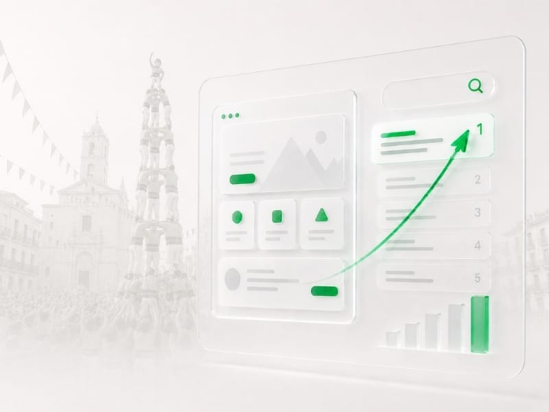 Imatge transparent representant una augment de posicions. Agència SEO Vilafranca